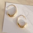 14k Gold Plated Polished Hoop Earring 1 Pair - Gold - One Size