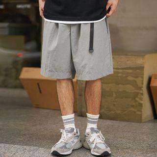 Belted Straight Leg Shorts