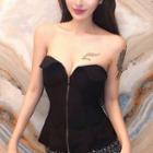 Strapless Zip Top