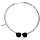 Sunglasses Pendant Stainless Steel Necklace Black - One Size