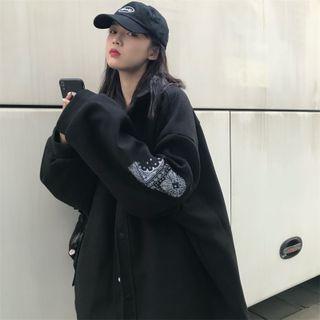 Paisley Print Panel Button Jacket