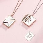 Letter Pendant Sterling Silver Necklace Silver - One Size