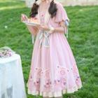 Short-sleeve Printed Midi Lolita Dress