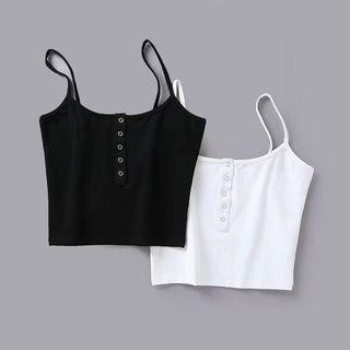 Plain Henley Camisole Top