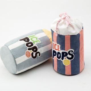 Letter Pinstripe Drawstring Pouch