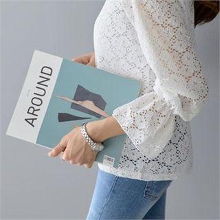 Frill-detail Lace Top
