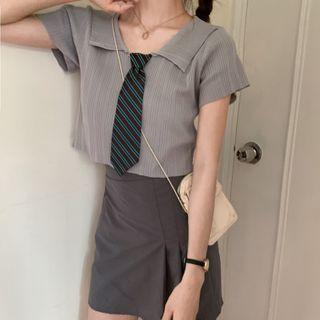 Neck Tie Short-sleeve T-shirt