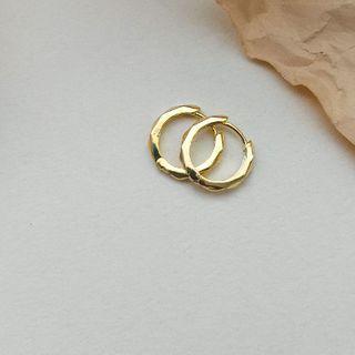 Plain Hoop Earring Hoop Earring - 1 Pair - Gold - One Size