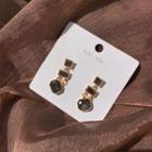 925 Sterling Silver Gemstone Drop Earring 1 Pair - 925 Silver Needle - As Shown In Figure - One Size