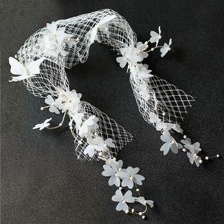 Wedding Mesh Flower Headpiece Hair Band - One Size