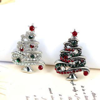 Snake Shape Christmas Tree Brooch