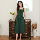 Lace Strappy Midi A-line Dress