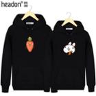 Rabbit Print Hooded Couple Matching Pullover