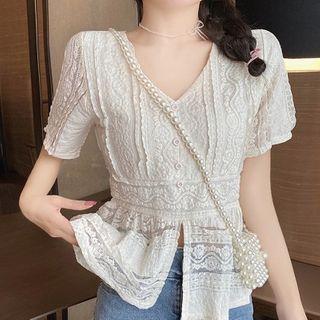 V-neck Lace Light Top
