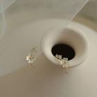 925 Sterling Silver Flower Stud Earring 1 Pair - 925 Silver Needle - As Shown In Figure - One Size