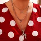 Earth Pendant Layered Necklace 9080 - One Size