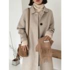 Flap-pocket Wool Long Coat