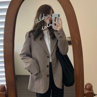 Simple Blazer Khaki - One Size