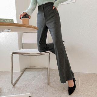 Faux-pocket Boot-cut Pants
