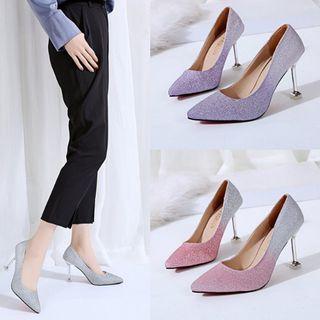 Glitter Pointed Toe High Heel Pumps