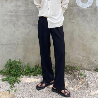 Mid Rise Straight Leg Dress Pants