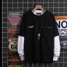 Mock Two-piece Pocket Pullover