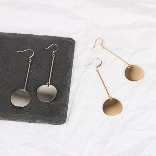 Disc Drop Hook Earrings