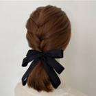Ribbon Bow Hair Clip Black - One Size