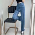 High Waist Loose Fit Paneled Jeans