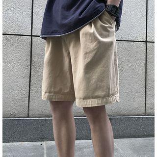 Plain Knee-length Shorts