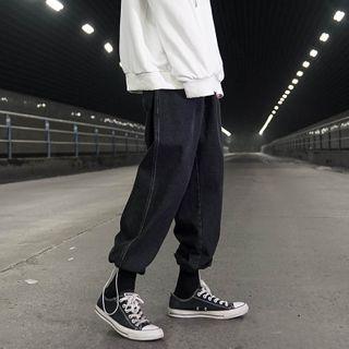 Drawstring Wide-leg Jogger Pants