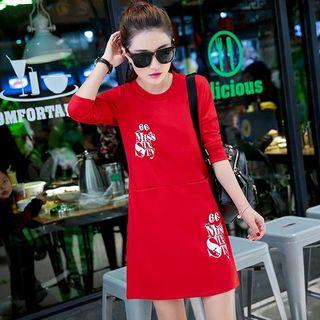 Print Long-sleeve Long T-shirt