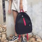 Nylon Contrast-strap Zip Backpack