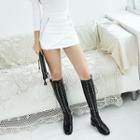 Inset Shorts Zipped A-line Miniskirt
