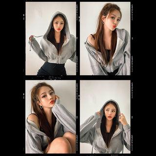 Cropped Cotton Hoodie