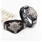 Genuine Leather Wolf Bracelet
