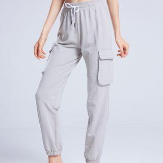 High Waist Loose Fit Cargo Jogger Sweatpants