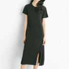 Slit Short-sleeve Midi T-shirt Dress