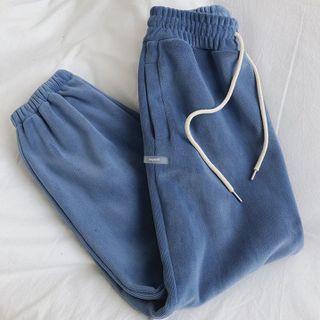 Wide-leg Fleece Jogger Sweatpants
