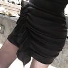 Ruffled Shirred Mini Skirt