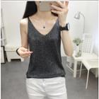 Glitter Tank Top As Shown In Figure - One Size