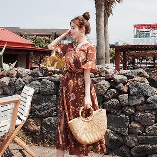 Inset Short Floral Print Dress