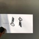 Non-matching Alloy Bar Dangle Earring 1 Pair - Non-matching Alloy Bar Dangle Earring - Silver - One Size