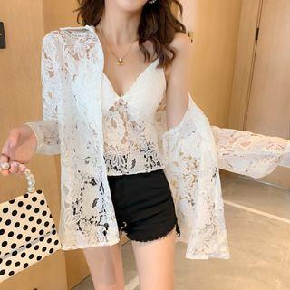 Lace Jacket / Lace V-neck Camisole Top