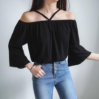 Strap-trim Off-shoulder Top
