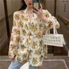 Double Breasted Floral Jacket