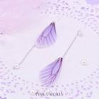 Non-matching Faux Pearl Wings Dangle Earring