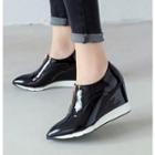 Wedge-heel Pointed Ankle Boots