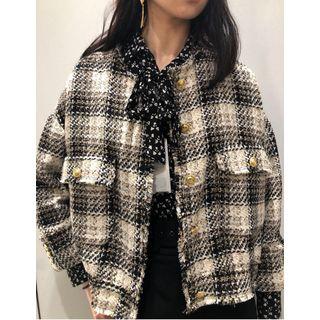Hounstooth Button Jacket