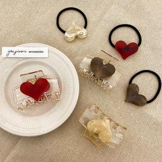 Heart Resin Hair Tie / Hair Clamp